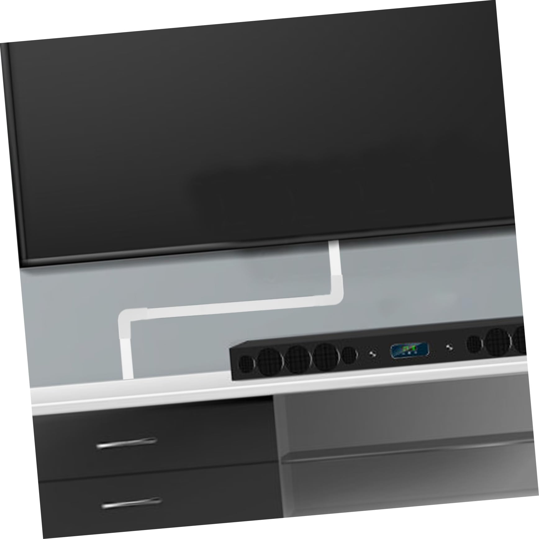 Canalina Passacavi in Pvc Bianco a Parete, Flessibile | Gestione Ordinata dei Cavi, per Tv e Multiprese, Kit Coprifilo per Cavi Elettrici