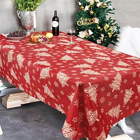 BETESSIN Mantel de Navidad Rectangular 150x180cm Cover
