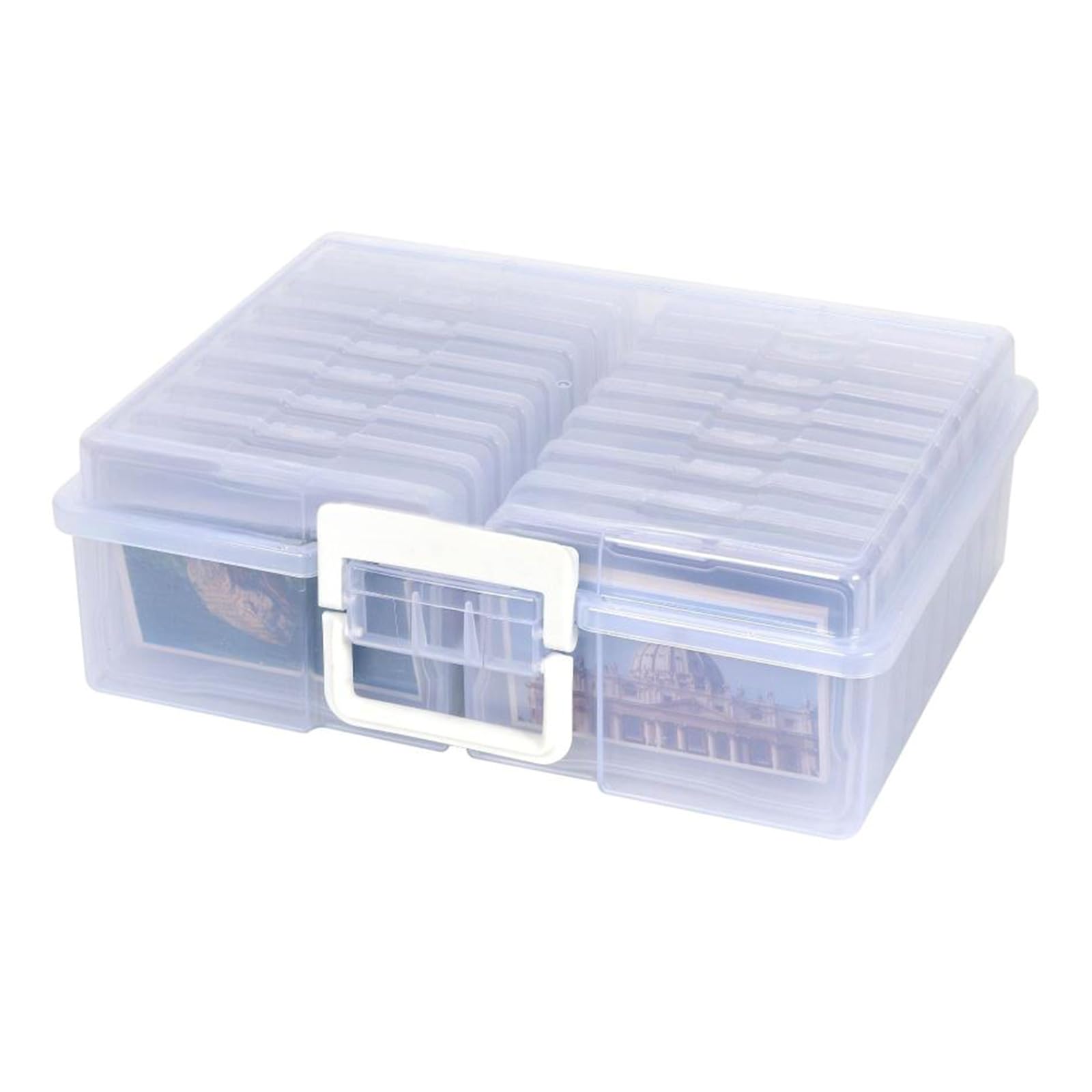 Contenedor de Almacenamiento de Transparente para fotografías, Documentos y artículos de Temporada Patrón de Seguro Fácil Acceso Contenedor de Almacenamiento de fotografías Ligero, y