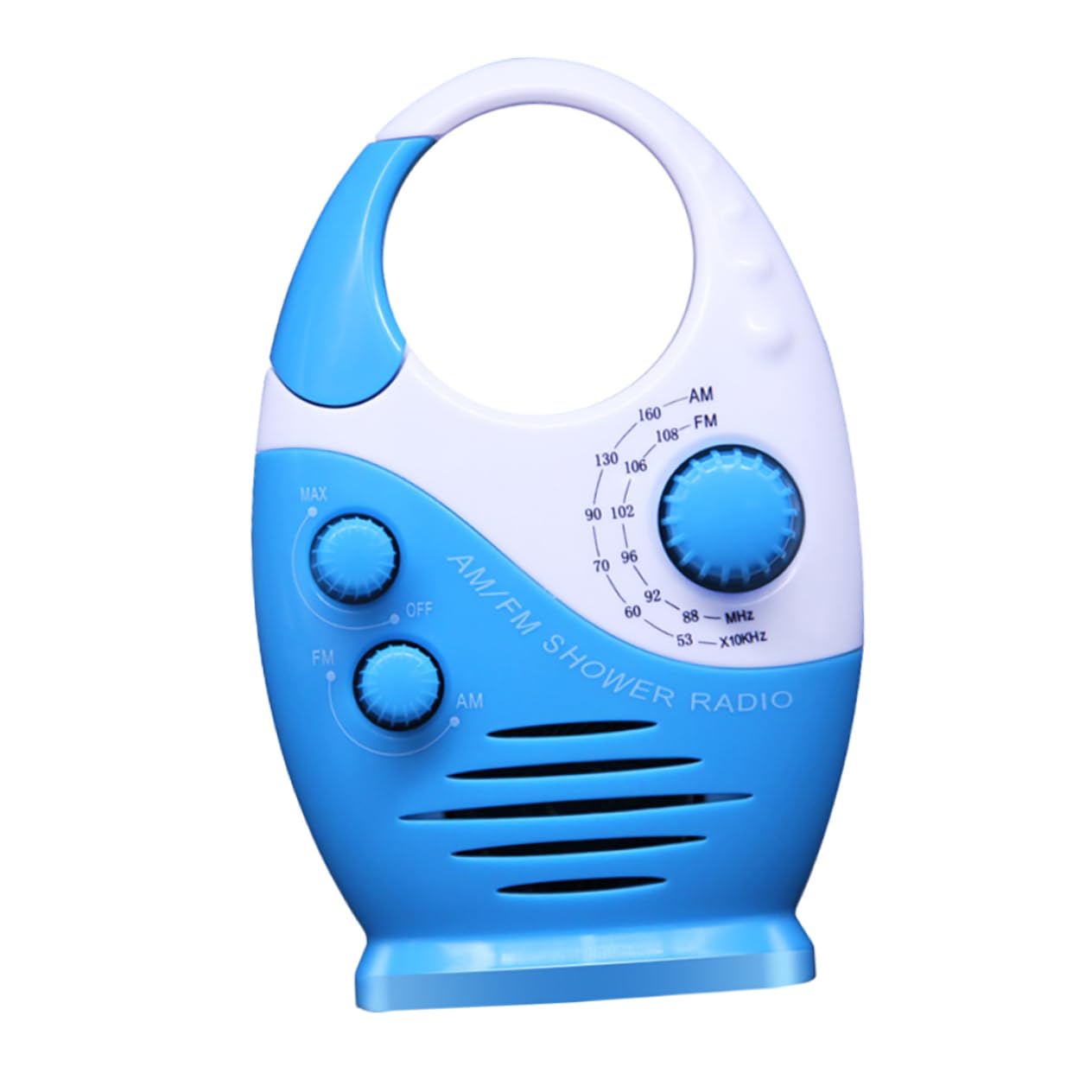 Gadpiparty Radio Portátil Am/FM para Ducha Mini Altavoz Resistente al Agua y Orificio para Colgar, Diseño Práctico y Compacto Adecuado para Baño y Viajes