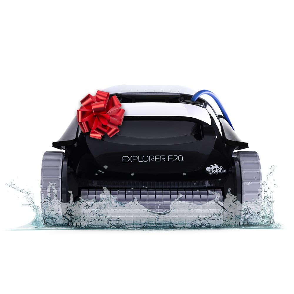 Dolphin (2025 Model) Explorer E20 Automatic Robotic Pool Vacuum Cleaner, Wall Climbing, Active Scrubber Brush, Ideal for In-Ground Pool up to 33 FT in Length
