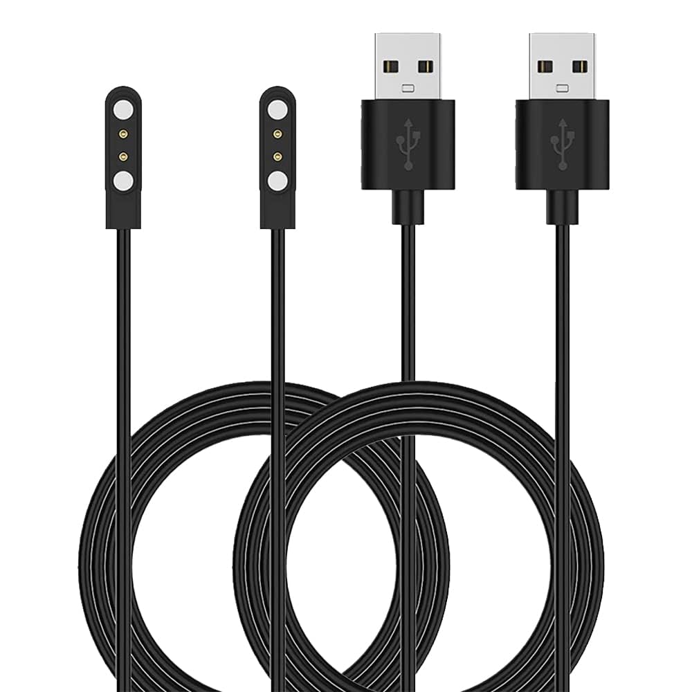 Smart Watch Charger Compatible for Haylou Watch 2 Pro/Haylou RS4 Plus/Haylou Solar Lite/Haylou GST Lite, Replacement Magnetic Watch USB Charging Cable Cord for Haylou Smartwatch Accessories 3.3Ft