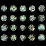 花火 ステッカー DIY ステッカー シール YAJOJO 剥がし跡が残らない ヘルメット パソコン スーツケース スマホ 車 手帳 オートバイなどに適用（グリーン/20枚セット）