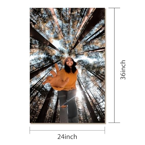 GZZFXXD Personalized Custom 24''x36''Canvas Prints with Your Photo/your Image Large Wallart Wall Decor for Bedroom Dining room Living room Children's room(Unframed)