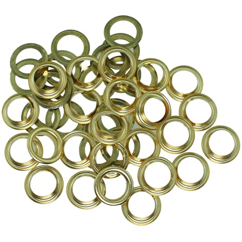 Bxian 35217-RPR-38-25 25Pcs Solid Brass 3/8 Inch Grommet Kit Finished Grommets And Washer Gold Coloured Grommet Refills thumb #3