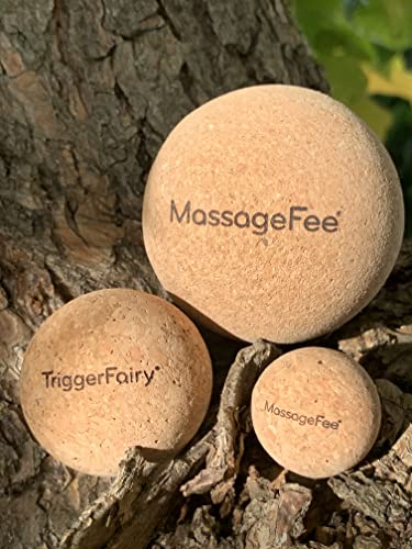 MassageFee Korkballset - 3 Massagebälle aus Kork. Selbstmassage von Triggerpunkten & Faszien der Füße, Waden, Gesäß, Nacken, Schulter & Rücken. - Image 8
