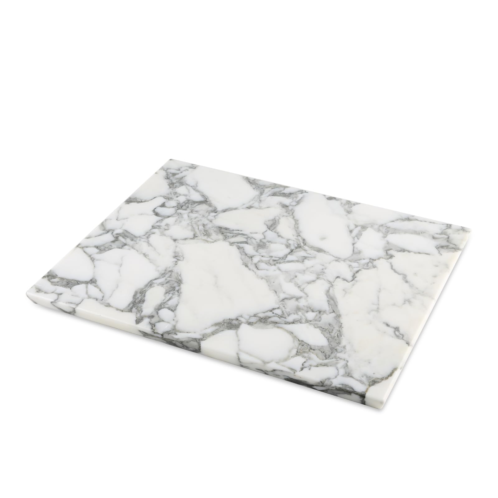 italian natural marble cutting board for kitchen, 16x20inch extra large hand crafted marble slab for cheese, charcuterie, pastry board - wedding gift, house warming gift(arabescato)