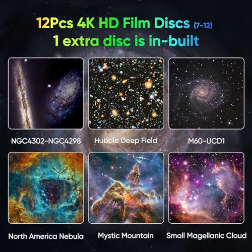 Image of Mini Galaxy Star Projector Night Lamp with USB Power, 2-in-1 Star Projection & Moon Glow Light, Flexible Gooseneck Design for Bedroom, Kids Room, Nursery, Bedside, Home Decor & Gift (Night Light)