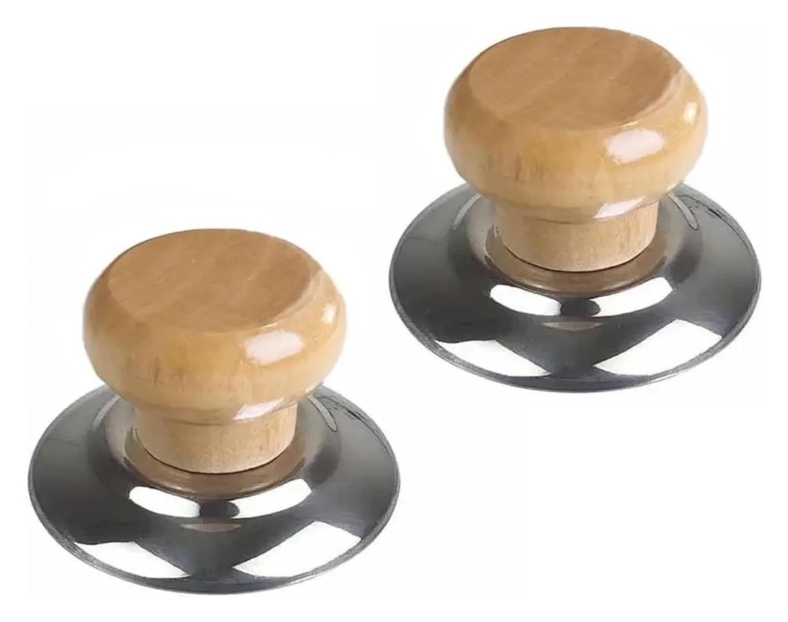 Gkirqvpe Color1 Pot Lid Knob, Pack Of 5 Wooden Replacement Pot Lid Knobs For Saucepan Frying Pan Glass Cookware(Color1)