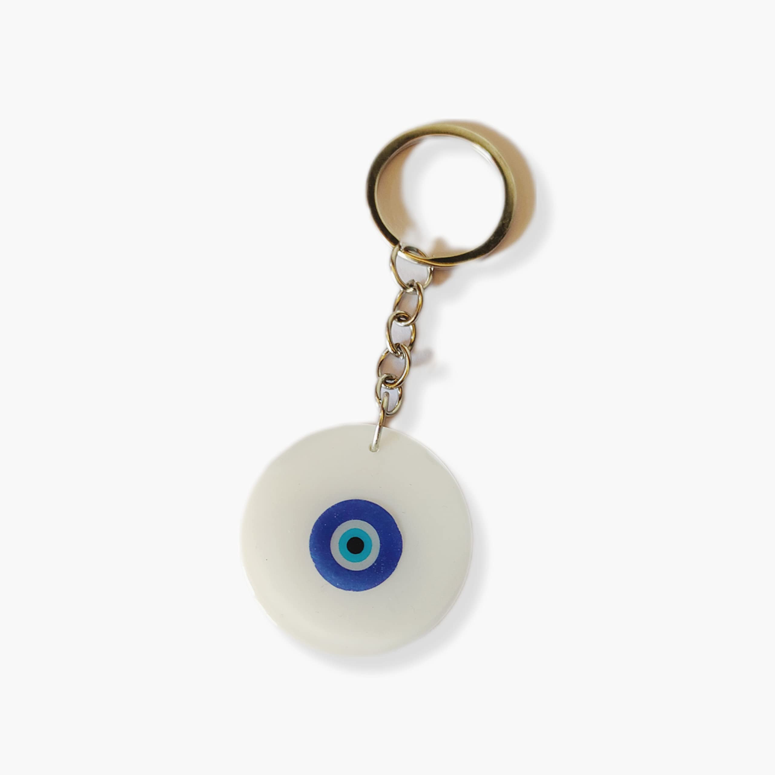 AK CRAFTHUB White Blue Evil Eye Keychain (pack of 1)-picture-16