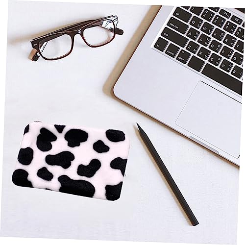 LIFKOME 3pcs Adorable Plush Cow Coin Purse Cute Mini Storage Bag for Change Soft Cow Pattern Wallet for Girls and Party Favors3
