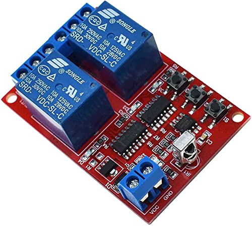 2 Channel 2CH DC 5V 12V 24V IR Infrared Remote Control Switch High-Current Relay Module Board LED Status Indicator 5V -24V (5V)