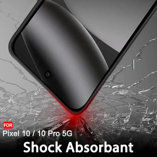 Image of TheGiftKart Sleek Back Cover Case for Google Pixel 10 /10 Pro | Slim Fit Protective Design | Ultra Matte Finish | Camera Protection Bump | Soft Silicon Case Cover for Pixel 10 Pro (Silicone, Black)