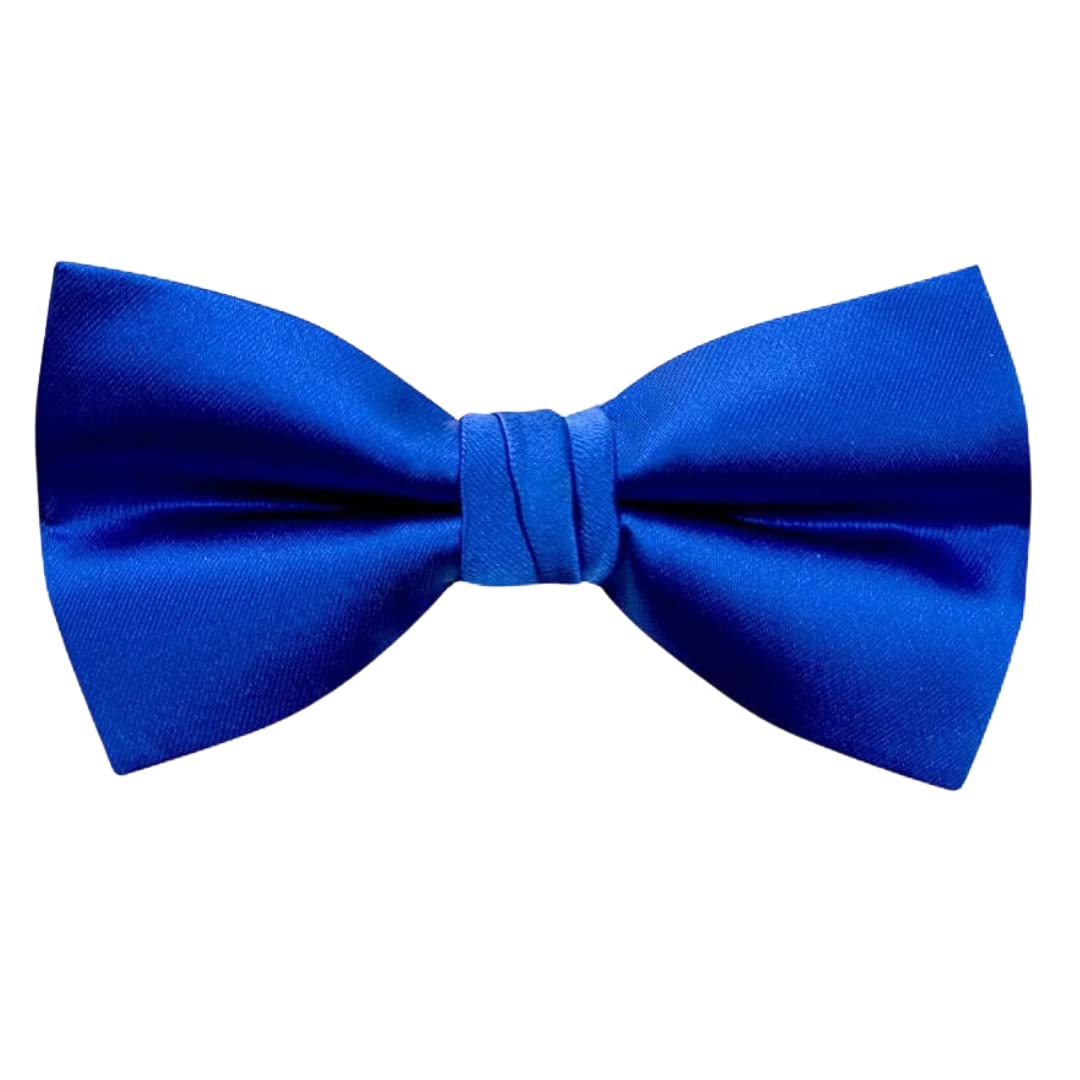 Premium Satin Bow Tie for Men | Adjustable Neckband for Perfect Fit | Handcrafted Bow Tie for Suits, Blazers & Tuxedo for Formal Events & Weddings (Royal Blue)-image-49