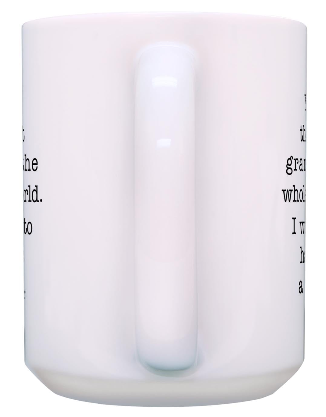 Funny Grandpa Gift For Men Luckiest Grandpa In The World From Grandson 2 Pack 15oz Ceramic Coffee Mug Set