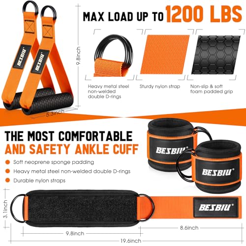 Image of Heavy Resistance Bands for Working Out, 300lbs /360lb /420lb Exercise Bands Workout Bands with Handles, Door Anchor, Ankle Straps, Home Gym Workout Equipment for Men Fitness Strength Training Stretching