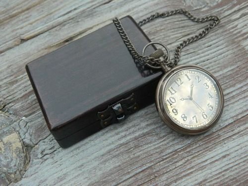 Vintage-Brass-Pocket-Watch-with-Wooden-Gift-Box-Vintage-Style