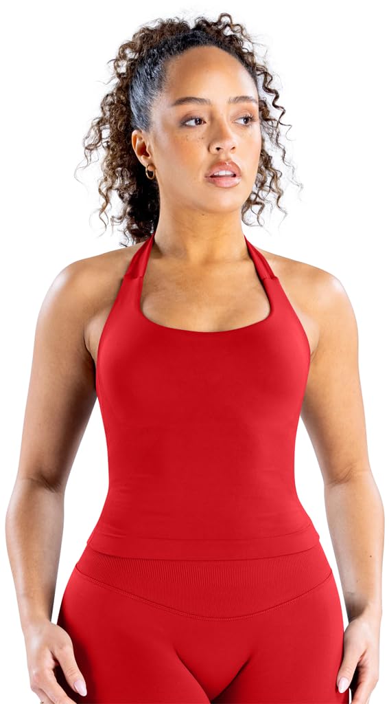 TRYTO Impact Halter Top Sports Yoga Tanks Women Workout Fitness Gym Outdoor Running Tank Tops