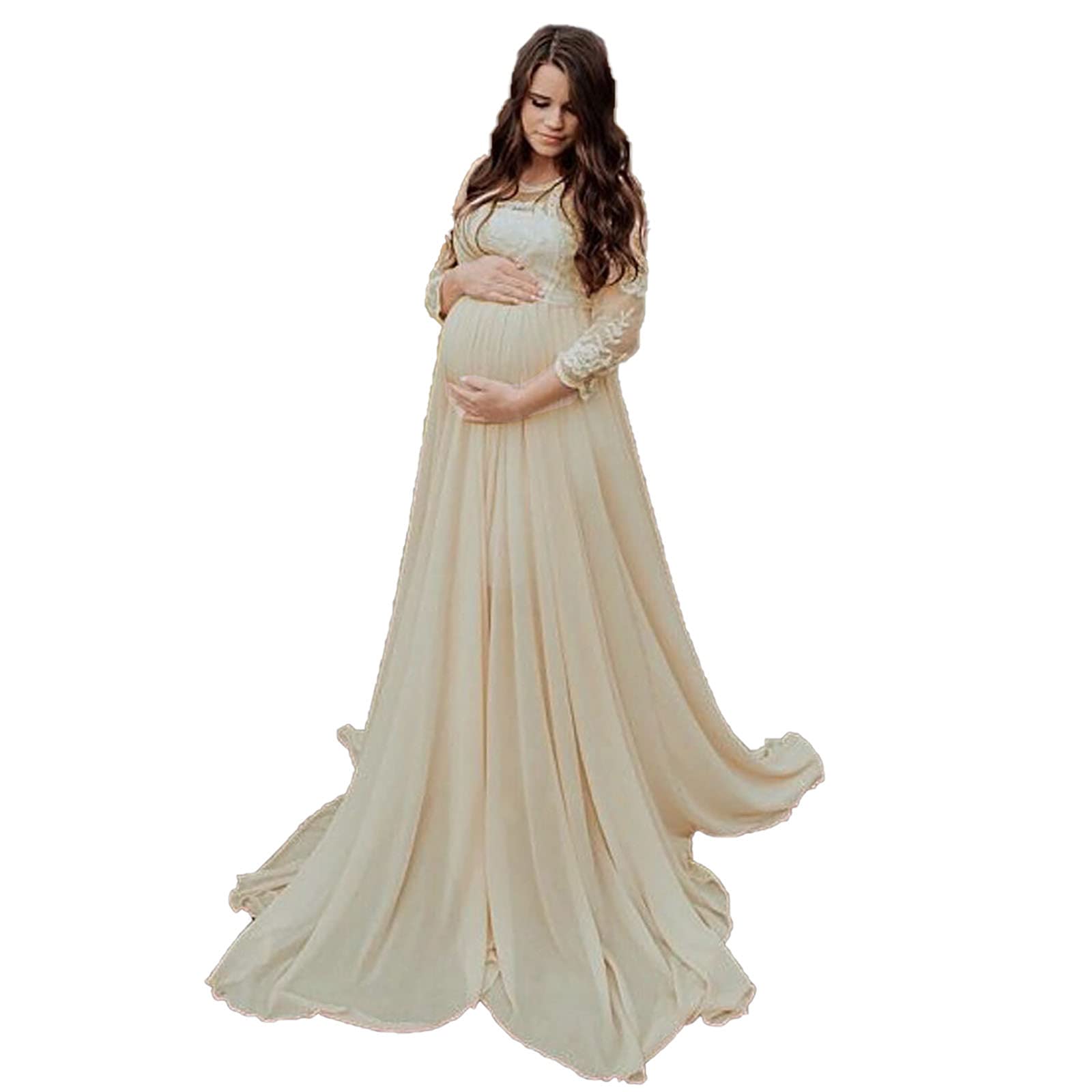 Yajunlace Maternity Photography Dresses Maxi Gown Elegant Women