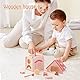 WOODEN TEETHER Motorikwürfel aus Holz, 5-in-1 Montessori Spielzeug Baby, Motorikspielzeug für Baby, Spielzeug Motorikschleife, Holzspielzeug ab 1 Jahr, Activity Center, Geschenke für Mädchen
