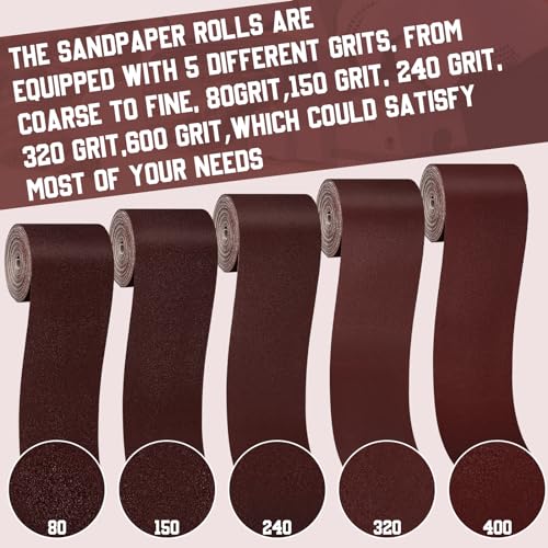 Image of Dimsile100ft 3 inch Wide Drum Sander Emery Cloth Roll 80 150 240 320 400 Grits