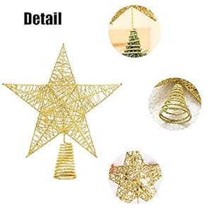 Christmas Tree Toppers Xmas Glitter Gold Hollow Star Treetop Topper for Christmas Tree Decoration. 1 Christmas Tree Toppers Xmas Glitter Gold Hollow Star Treetop Topper for Christmas Tree Decoration 1