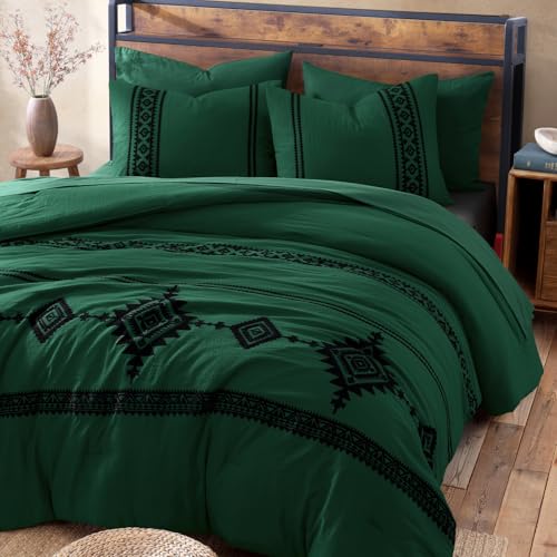 Image of MaiReve Embroidery Full Size Comforter Set 7 Pieces Western Bed in a Bag
