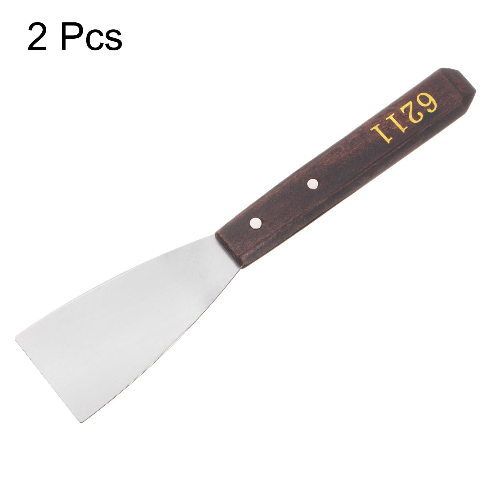 QUARKZMAN Spatola Per Pittura No.5207 – Lama Piatta In Acciaio Inox 115x45 Mm Con Manico In Legno