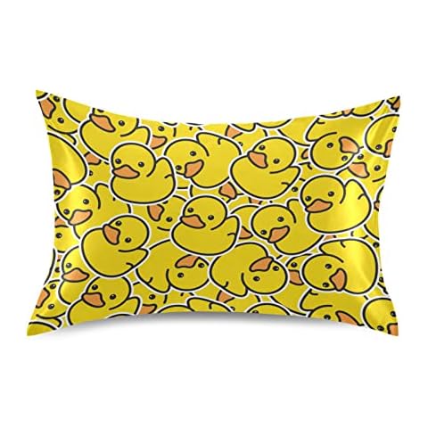 KOPIRIT Rubber Duck Silk Pillowcase Cover