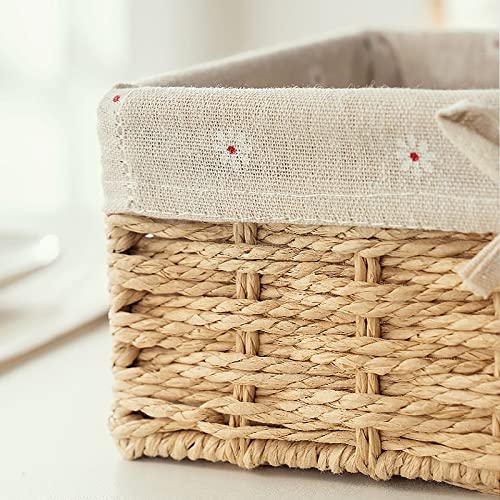 Cesta de Almacenamiento, Accesorios de Cocina y Dormitorio, Escritorio de ratán Tejido a Mano, Cesta de Mimbre, artículos para el hogar