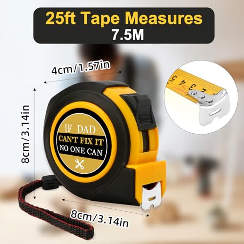 Cinta métrica retráctil QONCV 25ft con botón de bloqueo miniatura 2