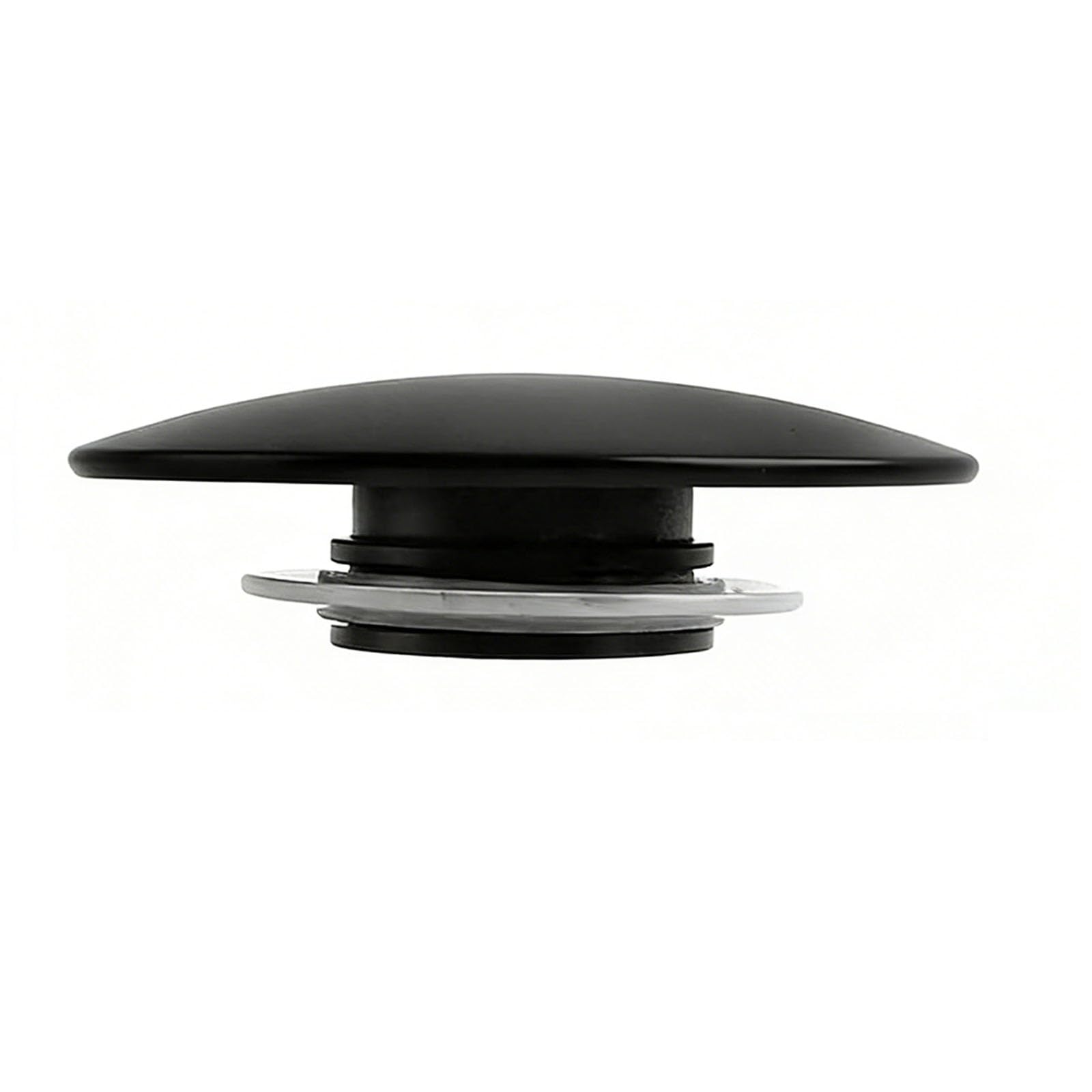 PureSphere 66mm Matt Black Pop-Up Sink Plug Brass Click-Clack Basin Stopper