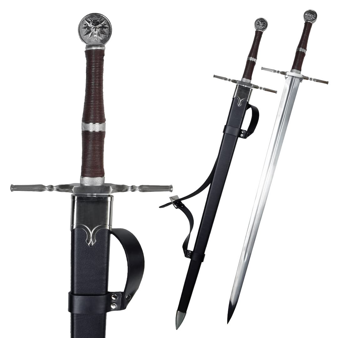 Medieval Gears 49" Geralt Sword Steel Blade Replica Sword w/Scabbard
