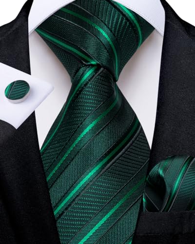 Image of DiBanGu Mens Zipper Ties Silk Adjustable Necktie Pocket Square