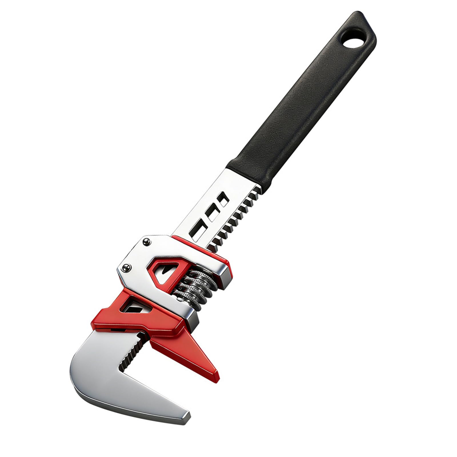Jazuaiao 0-75Mm Large Opening Spanner 12Inch Professional For Industrial Application Home Repair Pipes Vise Building Wrench Ergonomic Pipe Wrench Handle