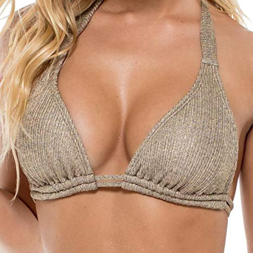Luli Fama COMPAI - Triangle Halter Top Bronze