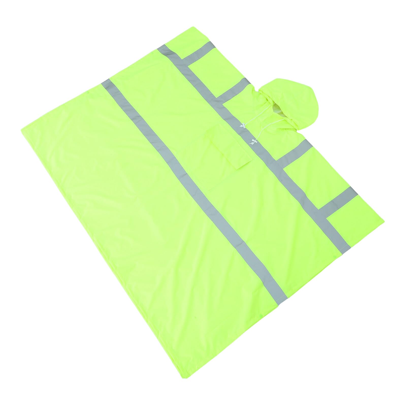 Poncho de Pluie Réfléchissant Multifonction pour Adultes avec Capuche et Cordon Ajustable, en Polyester Taffetas avec Poches Fonctionnelles, Usage Quotidien et Aventures