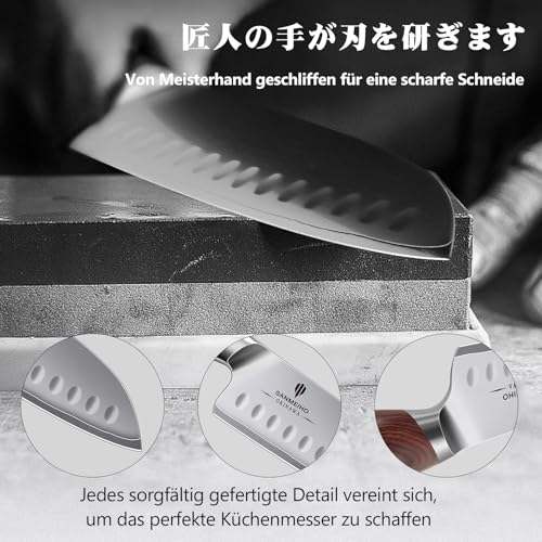 SANMEIHO Profi Santoku Messer 18cm, Japanisches Küchenmesser – Ansicht 6