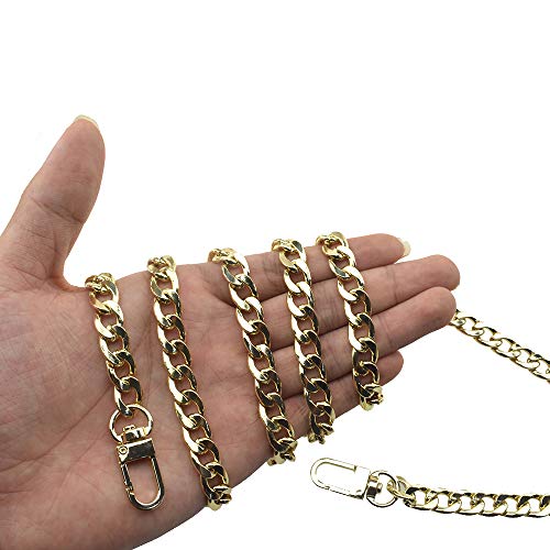 HAHIYO Purse Chain Strap 43.3 inches Light Gold for Shoulder
