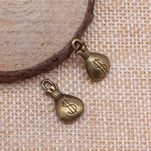 160 Pcs Bronze Plated Moneybag 17X10MM A105143