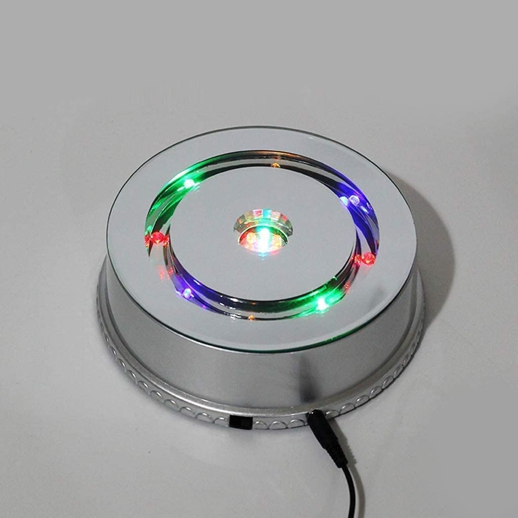 BYERZ Espositore Giradischi elettrico rotante con luce LED colorata Base di controllo automatico della velocità Tavolo Still Life Riprese video dal vivo