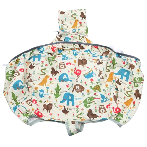 CENPEK Universal Shopping Trolley and High Chair Cover, Colorful Animals, Hygiene Protection with Safety Belt - Image 2