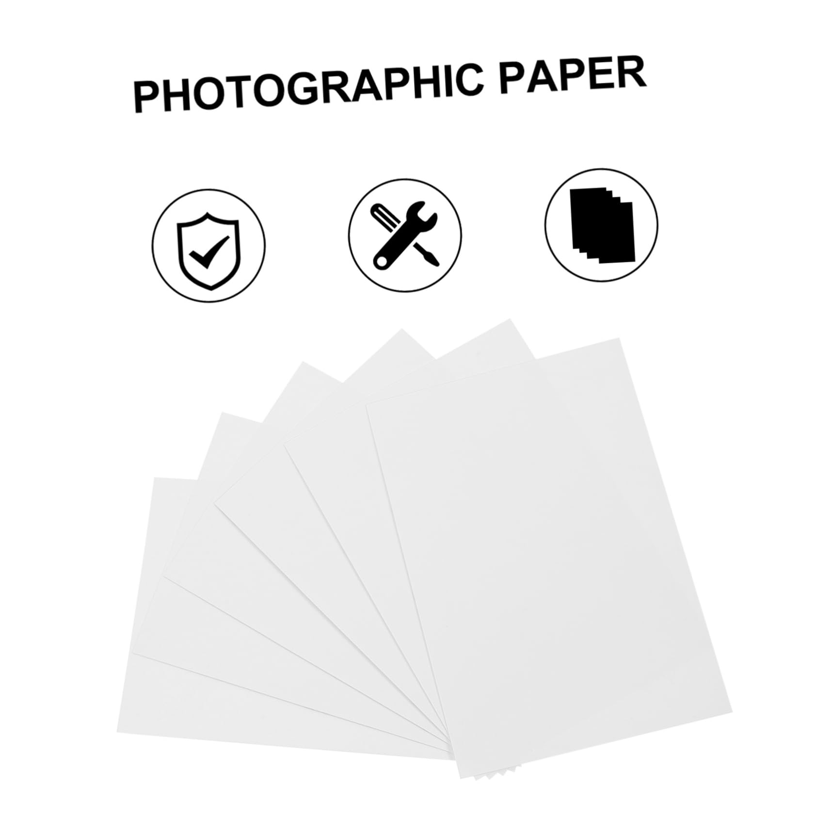 Hochglänzendes Fotopapier 120 Blatt Weiß für Tintenstrahldrucker