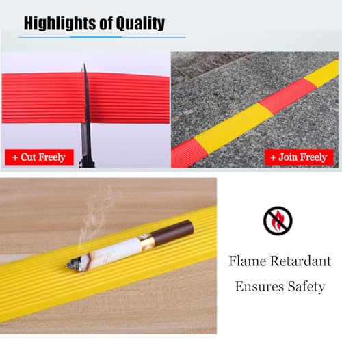 Moldura resistente esquina para escalera con huellas precortadas de goma y perfil de PVC 5