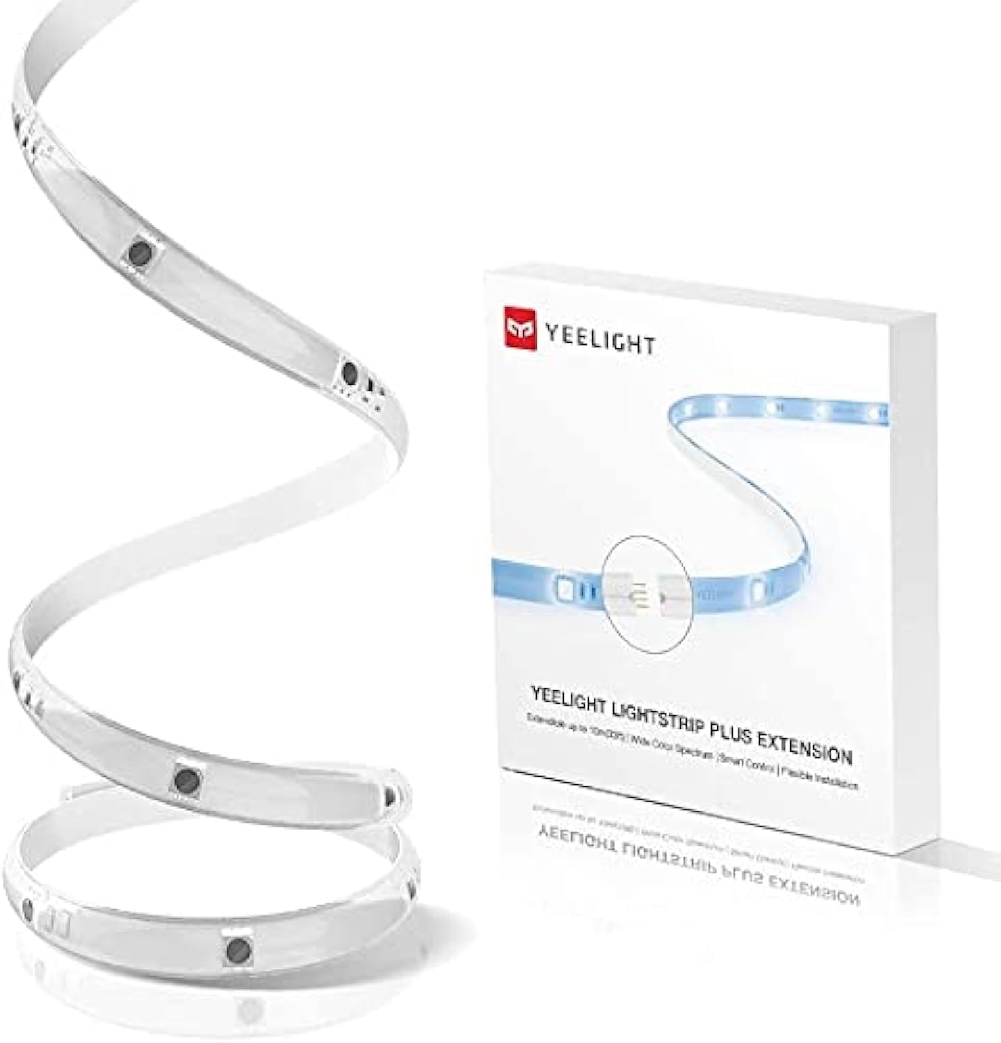 YEELIGHTSmart Wi-Fi LED Light Strips Extension 1m/3.3 ft,App & Voice Control, Game Sync,Music Sync, Dimmable RGB Led Strip Lights, Work with Amazon Alexa, Apple Homekit and Google Home,No Plug