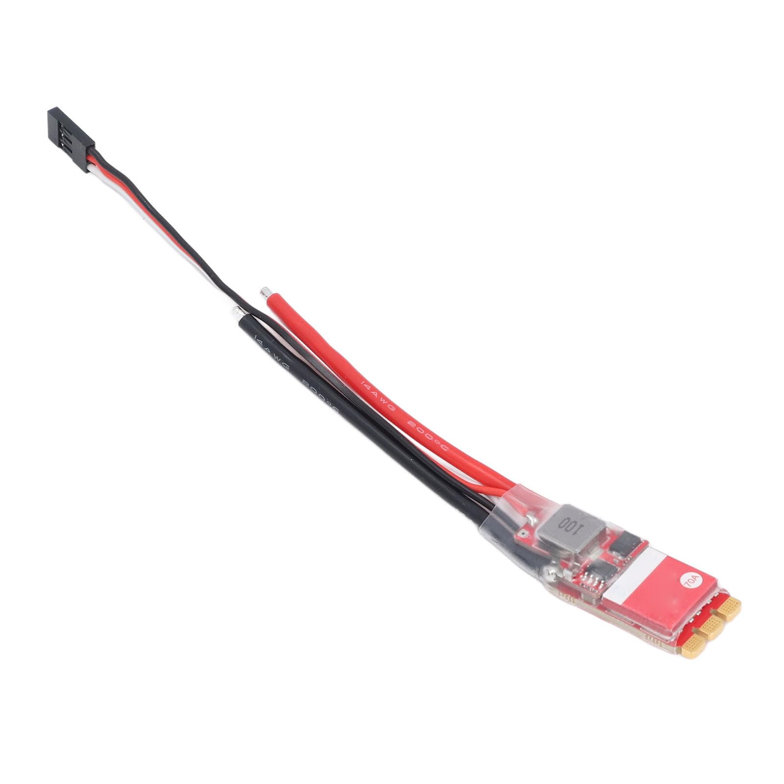 Cocoarm Bezszczotkowy ESC, 70A Bezszczotkowy Silnik ESC 2 do 6S z STM32G071 128KHz PWM, Regulowany 5V do 12V BEC, BLHeli 32 Puszczania Samolotów RC Car Boat Drone