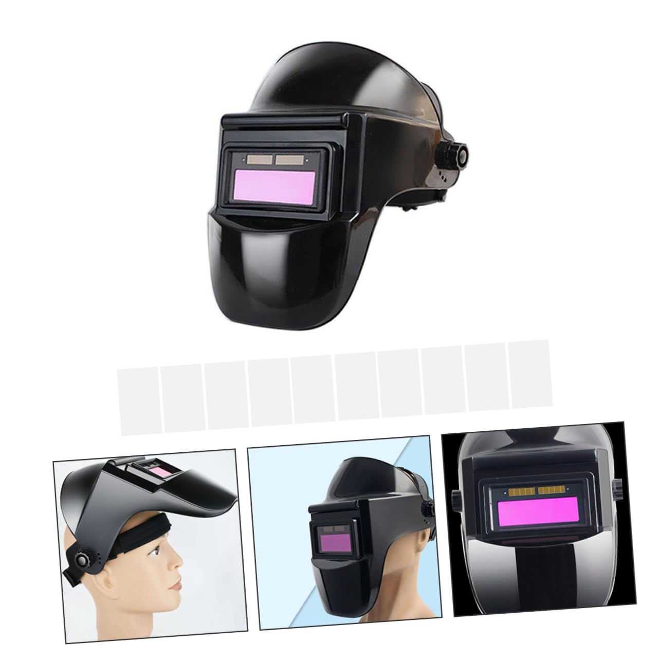 Gafas de Soldar Oscurecimiento Automático Negro 1 Juego | Lcd Pc, Diseño Nasal Cómodo y Ligero, para Soldadura y Trabajos de Soldar