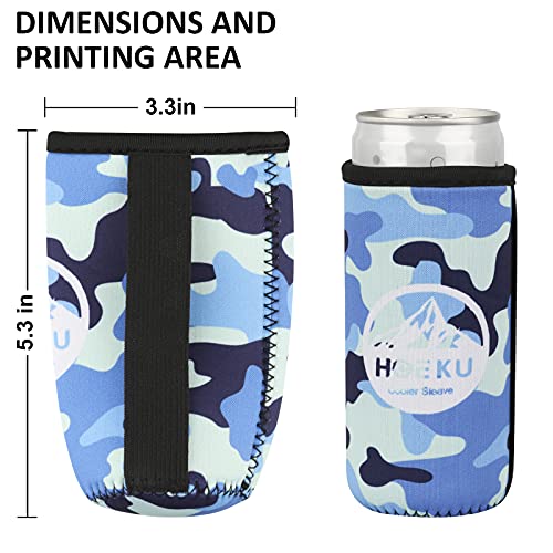 Heeku Beer Can Cooler Bulk, 6 Pack Can Coozies Cooler Sleeves For Cans And Bottles, Skinny Beer Coozy For Cans 12Oz #TOP2