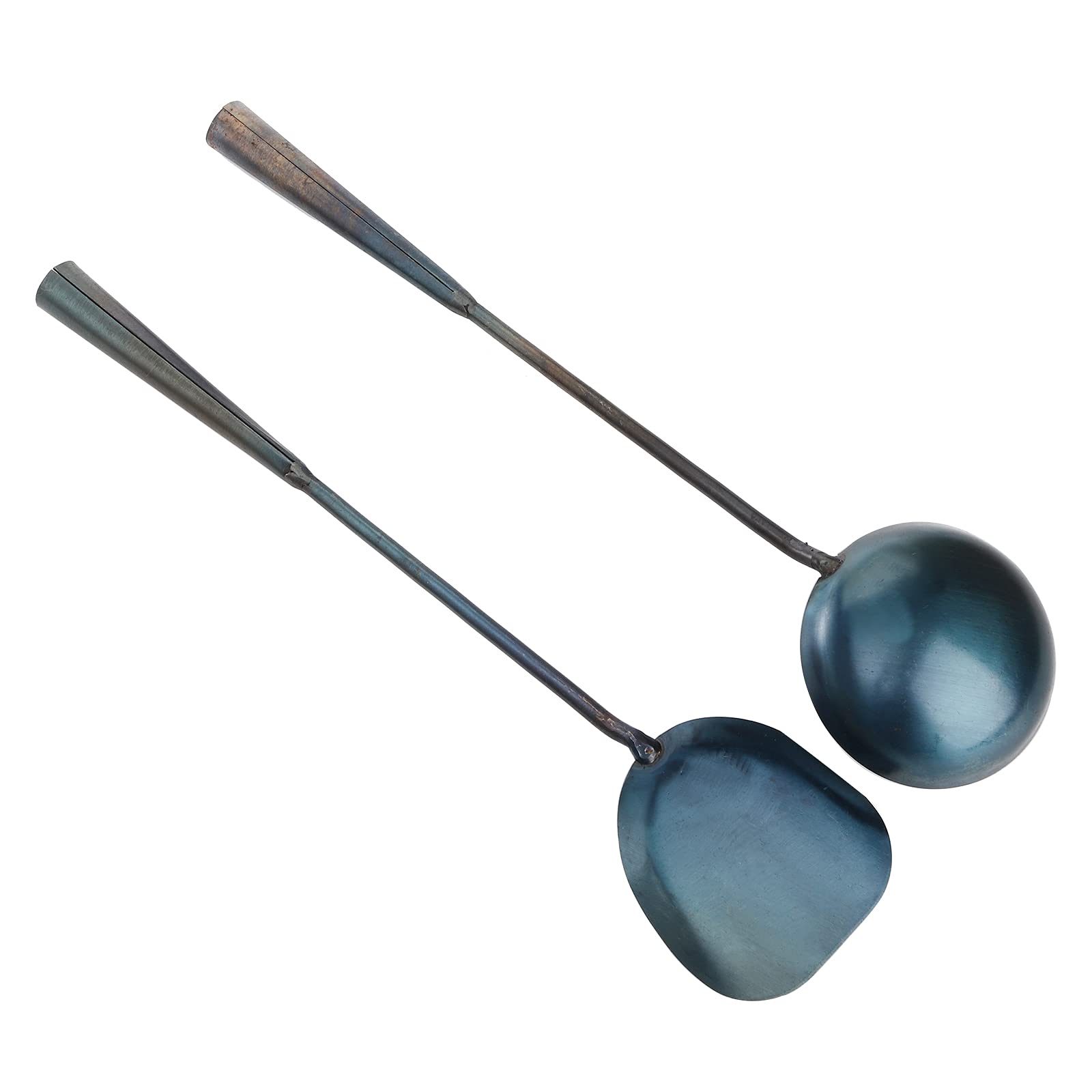 Amazon | ZOOFOX 手作り スパチュラとレードル 中国の伝統的な鉄製中華