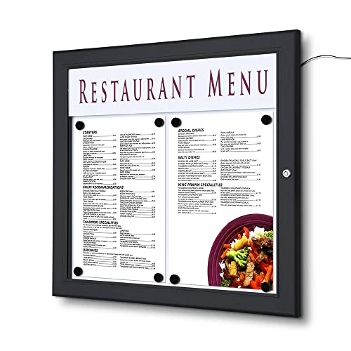 Tableau d'Affichage Extérieur avec Profil Noir 2xA4